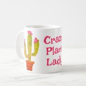 Crazy Pflanze Lady Kaffee Tasse Geschenk mit niedl (Vorderseite Links)