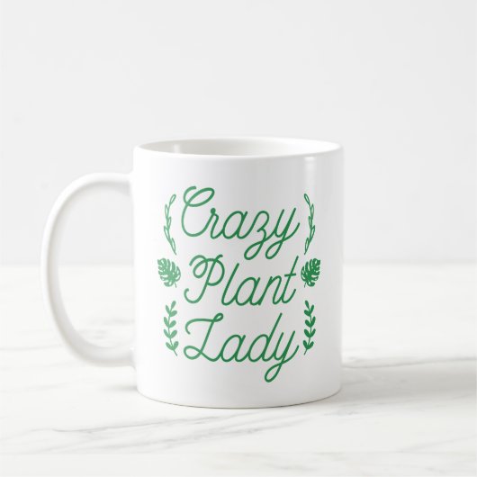 Crazy Pflanze Lady Kaffeetasse (Links)