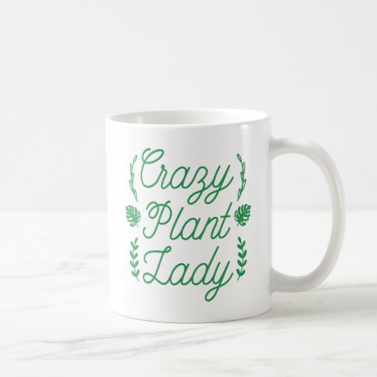 Crazy Pflanze Lady Kaffeetasse (Rechts)