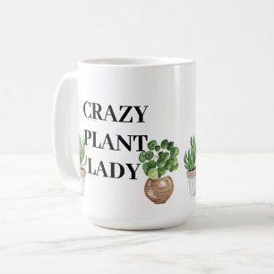 Crazy Pflanze Lady Kaffeetasse