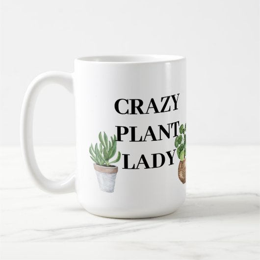 Crazy Pflanze Lady Kaffeetasse (Links)