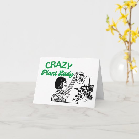 Crazy Pflanze Lady Karte (Gelbe Blume)