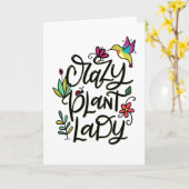 Crazy Pflanze Lady Karte (Gelbe Blume)