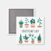 Crazy Pflanze Lady Kühlschrank Magnet (Vorderseite/Rückseite)