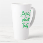 Crazy Pflanze Lady Latte Tasse (Rechte Ecke)