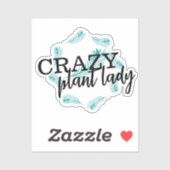 Crazy Pflanze Lady Leaf Wreath Aufkleber (Blatt)