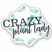 Crazy Pflanze Lady Leaf Wreath Aufkleber (Vorderseite)
