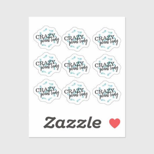 Crazy Pflanze Lady Leaf Wreath Sticker Set (Blatt)