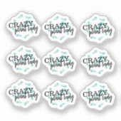 Crazy Pflanze Lady Leaf Wreath Sticker Set (Vorderseite)