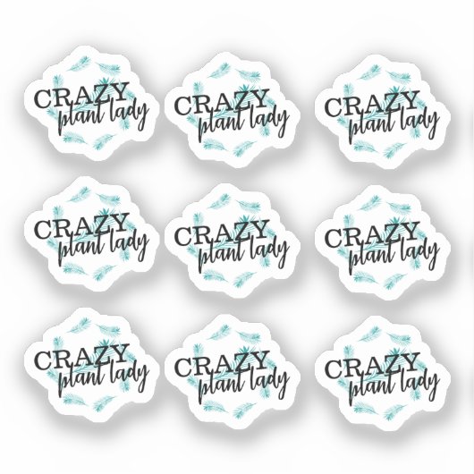 Crazy Pflanze Lady Leaf Wreath Sticker Set (Vorderseite)