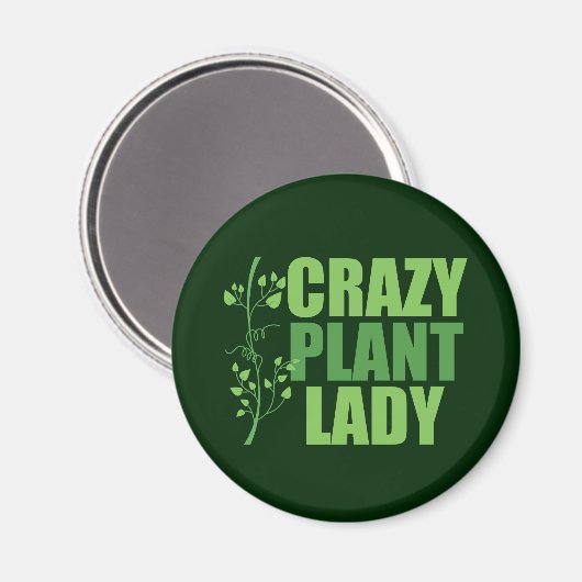 Crazy Pflanze Lady Magnet (Vorderseite/Rückseite)