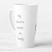 Crazy Pflanze Lady/ Meine Pflanze machen mich glüc Milchtasse (Linke Ecke)