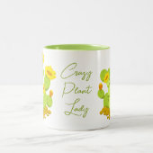 Crazy Pflanze Lady Niedlich Cartoon Cactus Zweifarbige Tasse (Mittel)