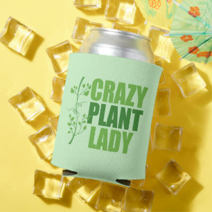Crazy Pflanze Lady Niedlich Green Botanist Dosenkühler