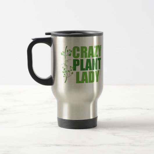 Crazy Pflanze Lady Niedlich Green Botanist Reisebecher (Links)