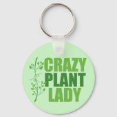 Crazy Pflanze Lady Niedlich Green Botanist Schlüsselanhänger (Rückseite)