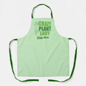 Crazy Pflanze Lady Niedlich Green Botanist Schürze (Vorderseite)