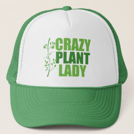 Crazy Pflanze Lady Niedlich Green Botanist Truckerkappe