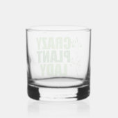 Crazy Pflanze Lady Niedlich Green Botanist Whiskyglas (Rückseite)