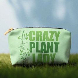 Crazy Pflanze Lady Niedlich Green Botanist Zubehörtasche