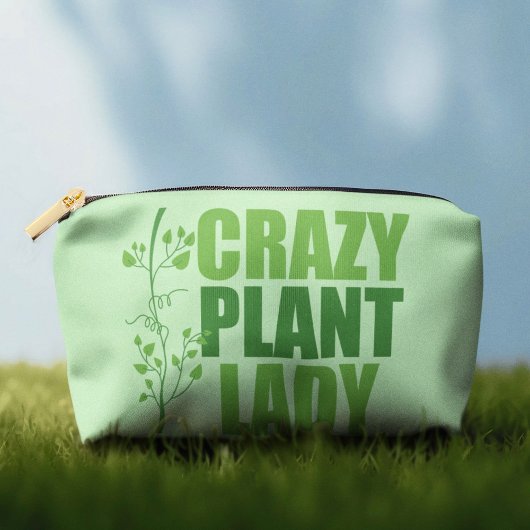 Crazy Pflanze Lady Niedlich Green Botanist Zubehörtasche