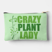 Crazy Pflanze Lady Niedlich Green Botanist Zubehörtasche (Rückseite)