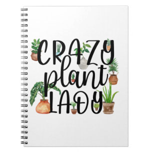 Crazy Pflanze Lady Notebook mit gepolsterten Pflan Notizblock