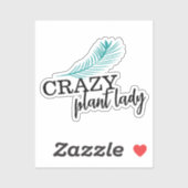 Crazy Pflanze Lady Palm Tree Leaf Aufkleber (Blatt)