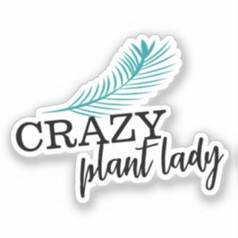 Crazy Pflanze Lady Palm Tree Leaf Aufkleber
