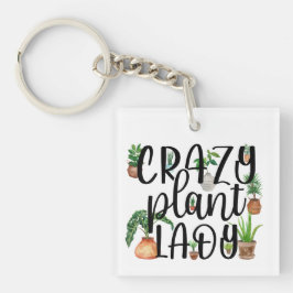 Crazy Pflanze Lady Schlüsselanhänger