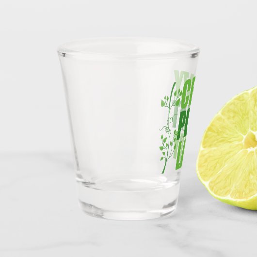 Crazy Pflanze Lady Schnapsglas (Links)