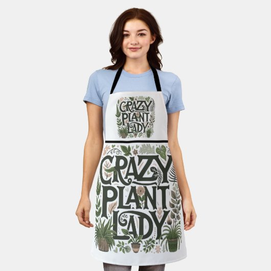 Crazy Pflanze Lady Schürze (Getragen)