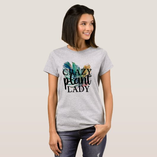 Crazy Pflanze Lady T - Shirt (Vorne ganz)