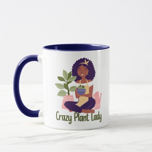 Crazy Pflanze Lady Tasse (Links)