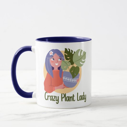Crazy Pflanze Lady Tasse (Links)