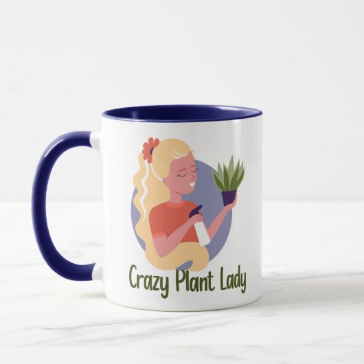 Crazy Pflanze Lady Tasse (Links)