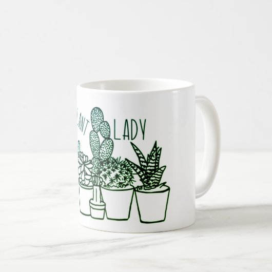 Crazy Pflanze Lady Tasse (VorderseiteRechts)