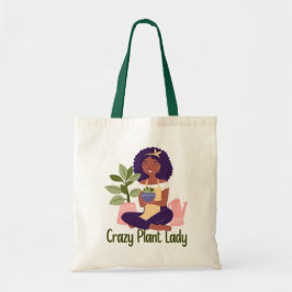 Crazy Pflanze Lady Tote Bag Tragetasche