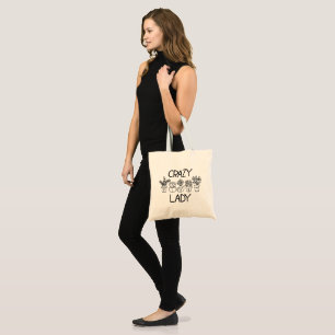 Crazy Pflanze Lady Tote Bag Tragetasche