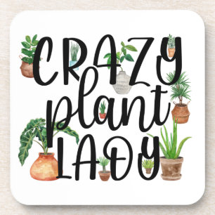 Crazy Pflanze Lady Untersetzer Set