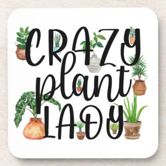 Crazy Pflanze Lady Untersetzer Set