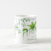 Crazy Pflanze Lady Watercolor Personalisierter Nam Kaffeetasse (Mittel)