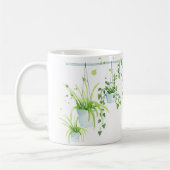 Crazy Pflanze Lady Watercolor Personalisierter Nam Kaffeetasse (Links)
