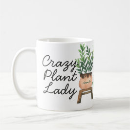 Crazy Pflanze Lady Watercolor Pflanze Kaffeetasse
