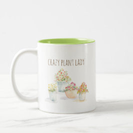 Crazy Pflanze Lady Watercolor Tasse