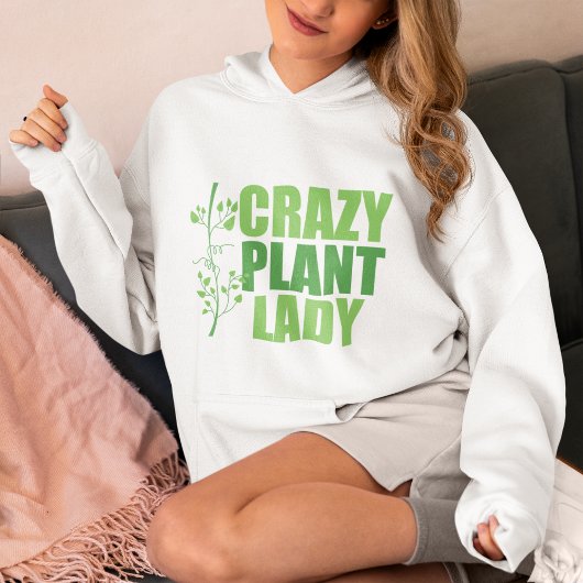 Crazy Pflanze Lady Women Hoodie