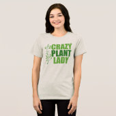 Crazy Pflanze Lady Women Tri-Blend Shirt (Vorderseite voll)