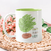 Crazy Pflanze Lady Zweifarbige Tasse
