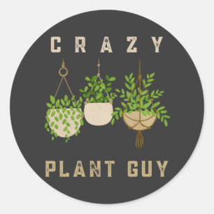 Crazy Pflanze Typ, Gartenmöbel Runder Aufkleber