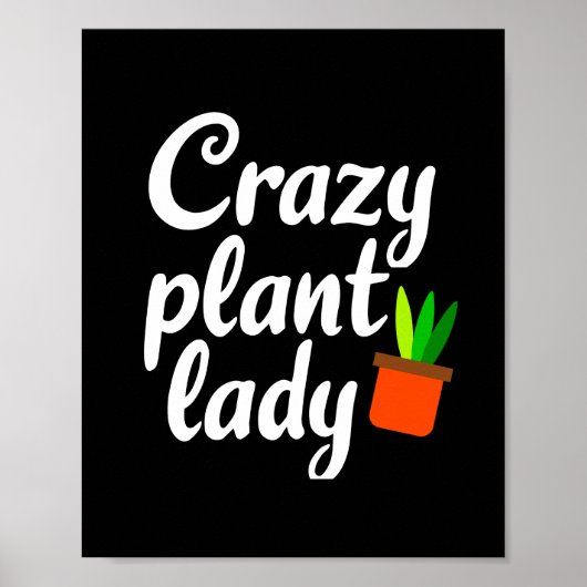 Crazy Pflanzen lady Poster (Vorne)